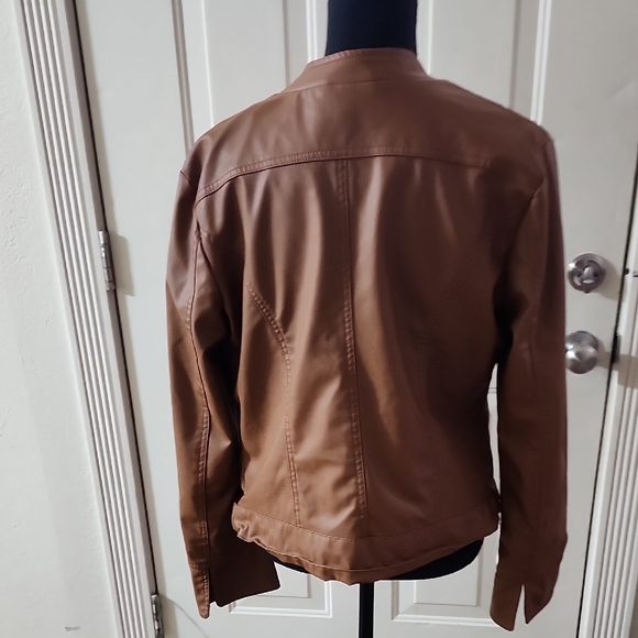 New Look Brown Leather Jacket - Picture 10 of 10